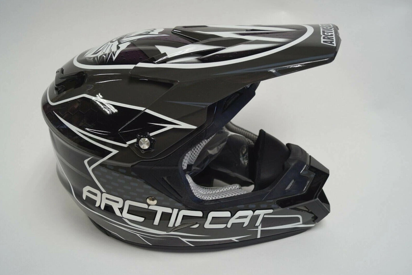 OEM Arctic Cat MX Team Arctic Cat ZR Black Gray White Helmet 5272-311