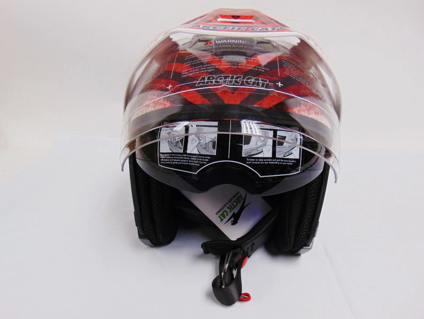 OEM Arctic Cat Open Face ATV Red Helmet 5278-03