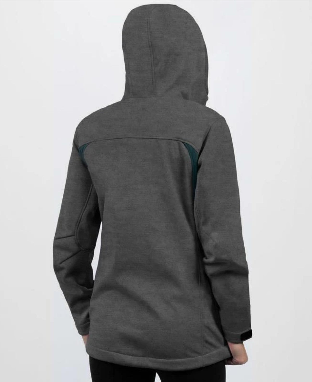 Share FXR Women's Ridge Softshell Hoodie Grey & Blue 212200-0757