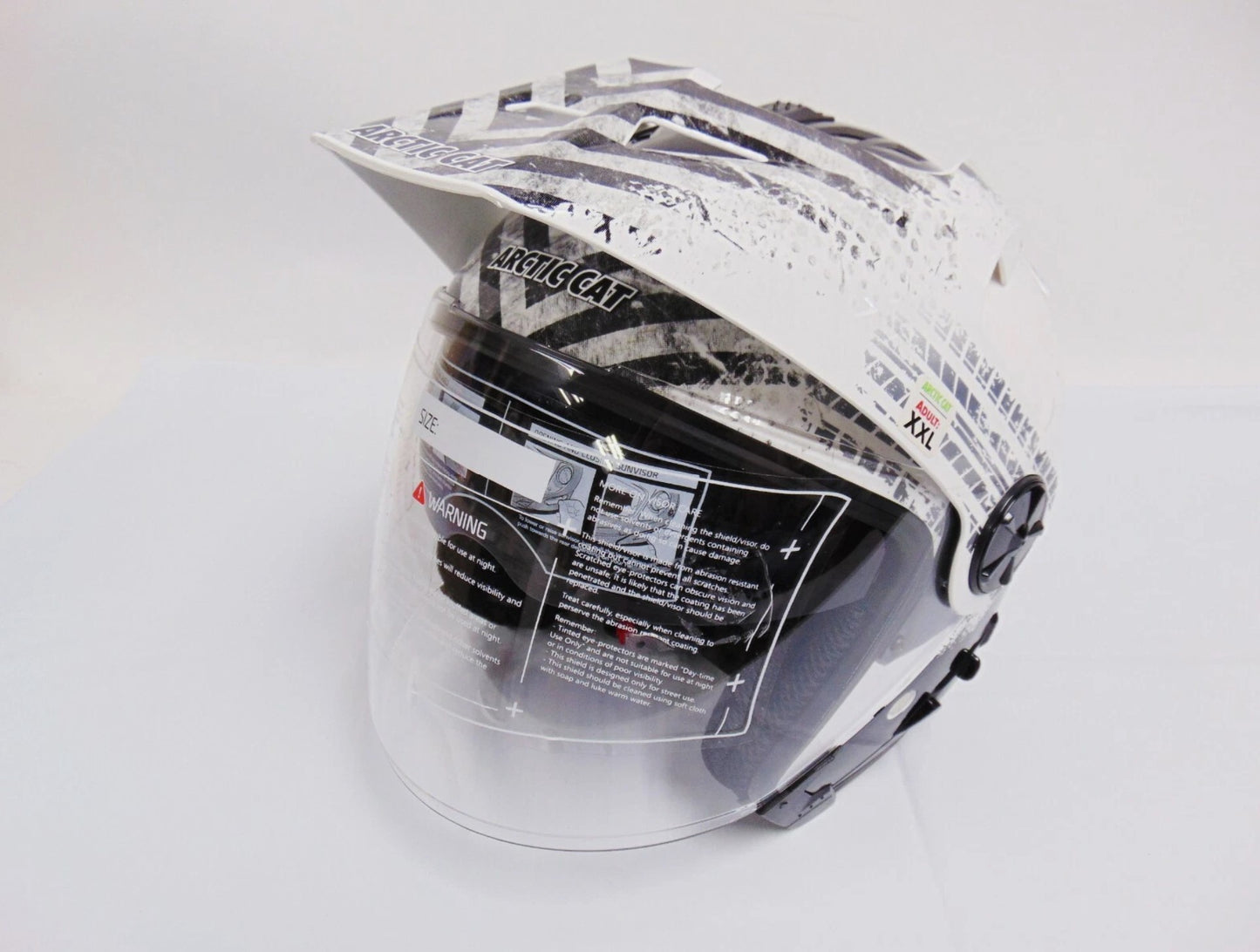 OEM Arctic Cat Gray White & Black Open Face Helmet 5278-028