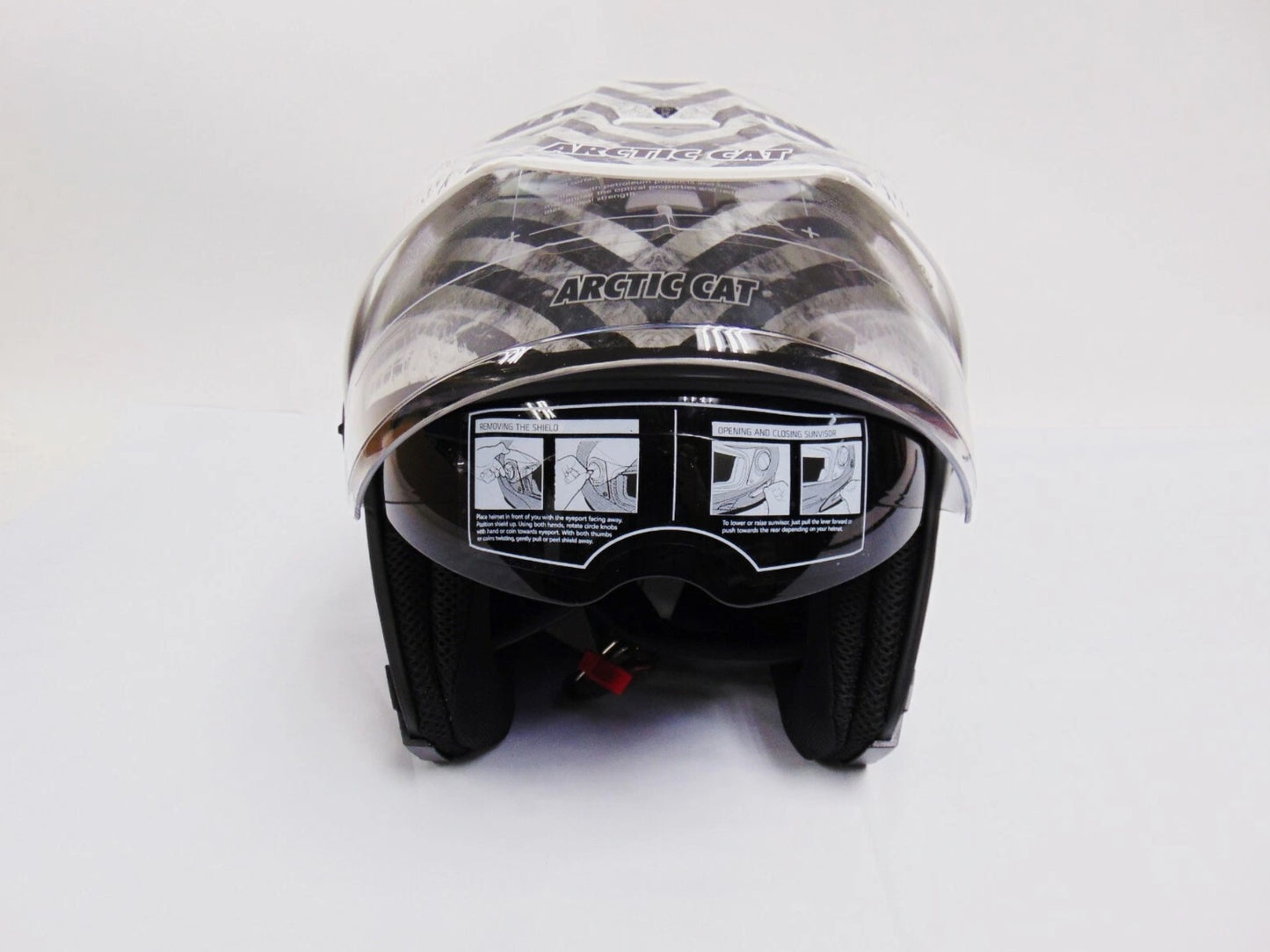 OEM Arctic Cat Gray White & Black Open Face Helmet 5278-028