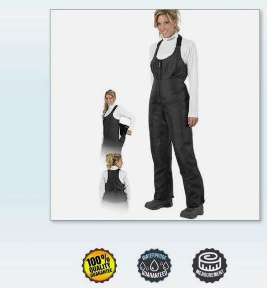Choko Ladies Standard Black Drop-Seat Snowmobile Bibs 185418 0