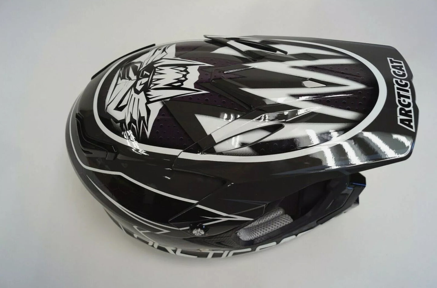 OEM Arctic Cat MX Team Arctic Cat ZR Black Gray White Helmet 5272-311