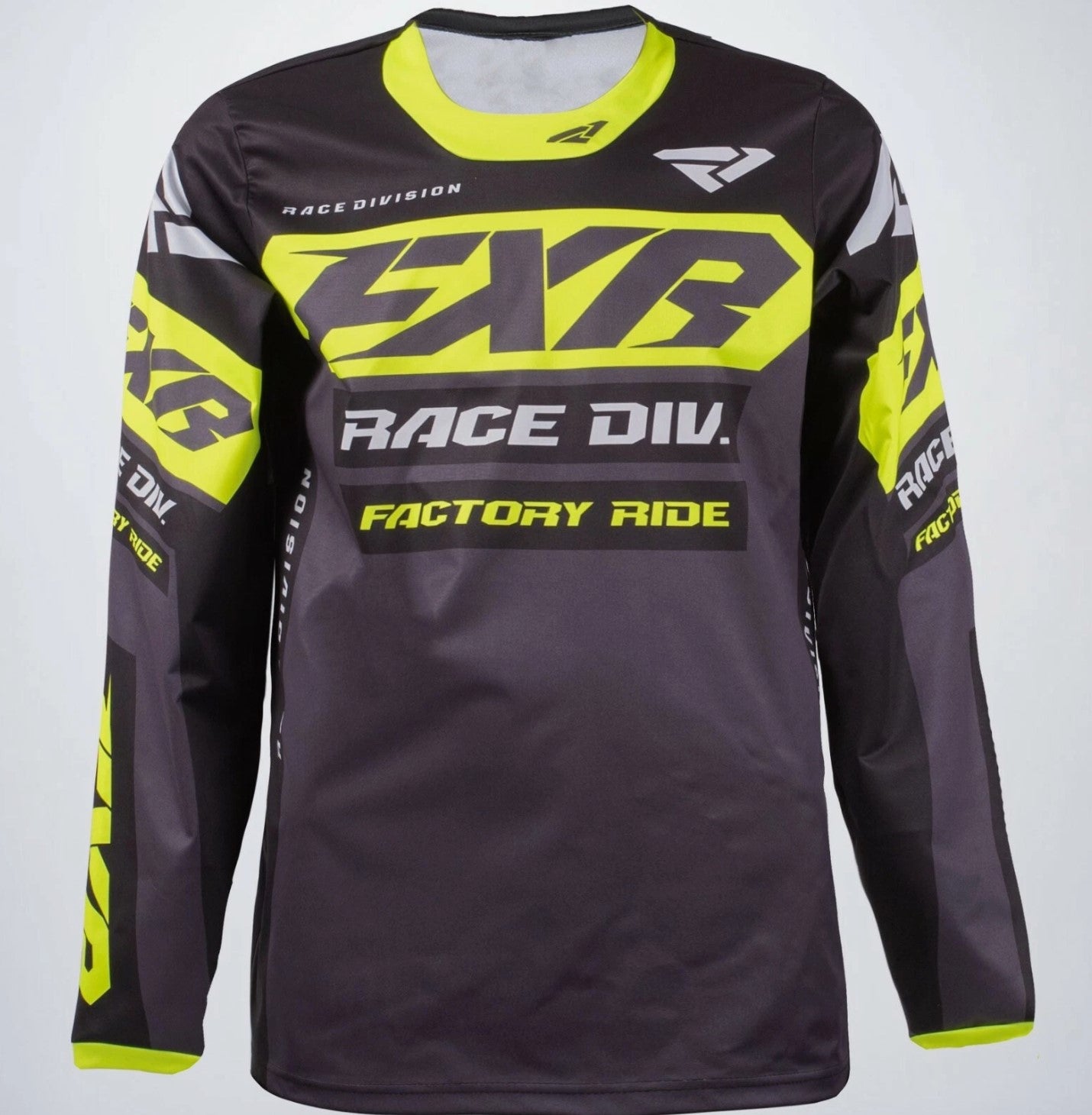 Men's FXR Cold Cross RR Jersey Shirt Charcoal Hi-Vis 191115-1008