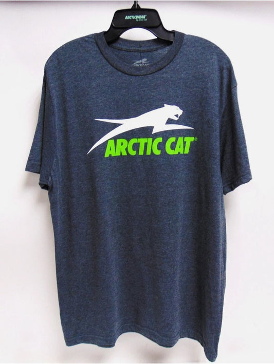 OEM Men's Arctic Cat Snowmobile Classic Jumpy Cat Gray T-Shirt L 5314-220
