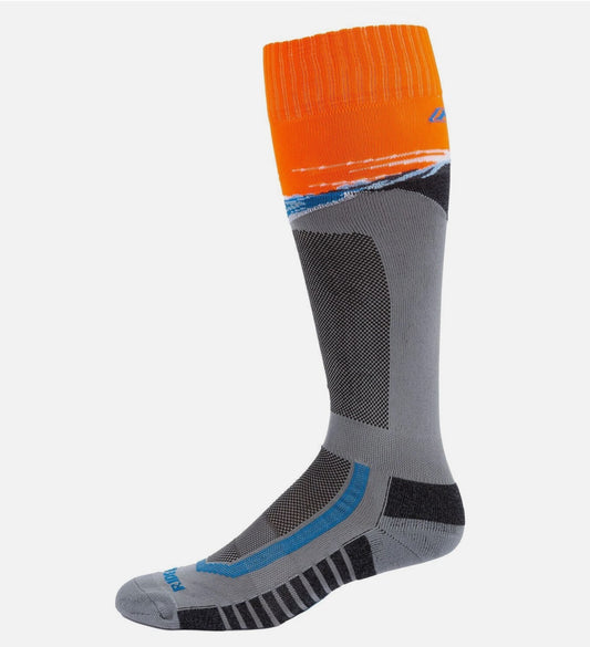 Men's Klim Snowmobile Aggressor Vented Socks Orange L XL 6004-003-140-100